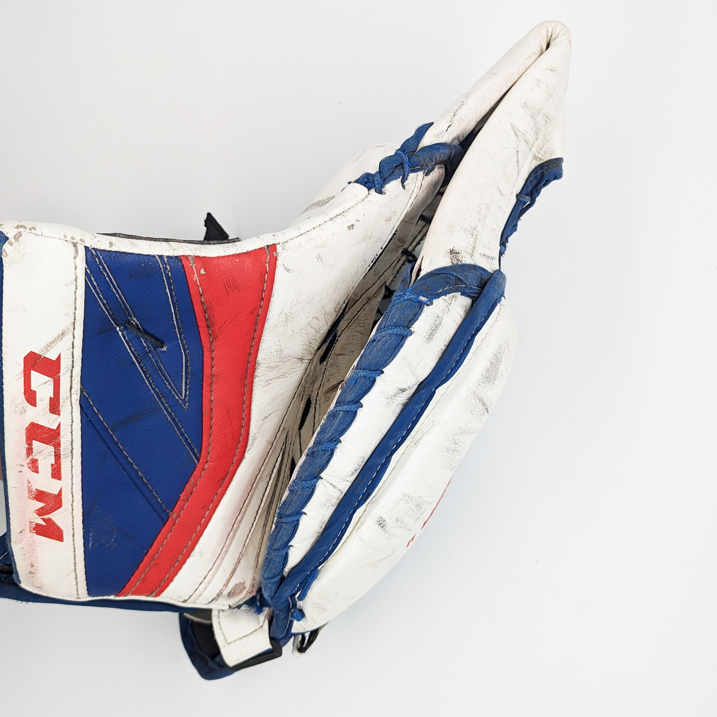 CCM Premier II - Ensemble de gardien de but d'occasion (blanc/rouge/bleu)